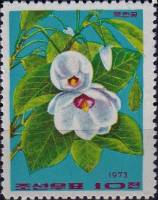 (1973-053) Марка Северная Корея "Жасмин"   Цветы III O